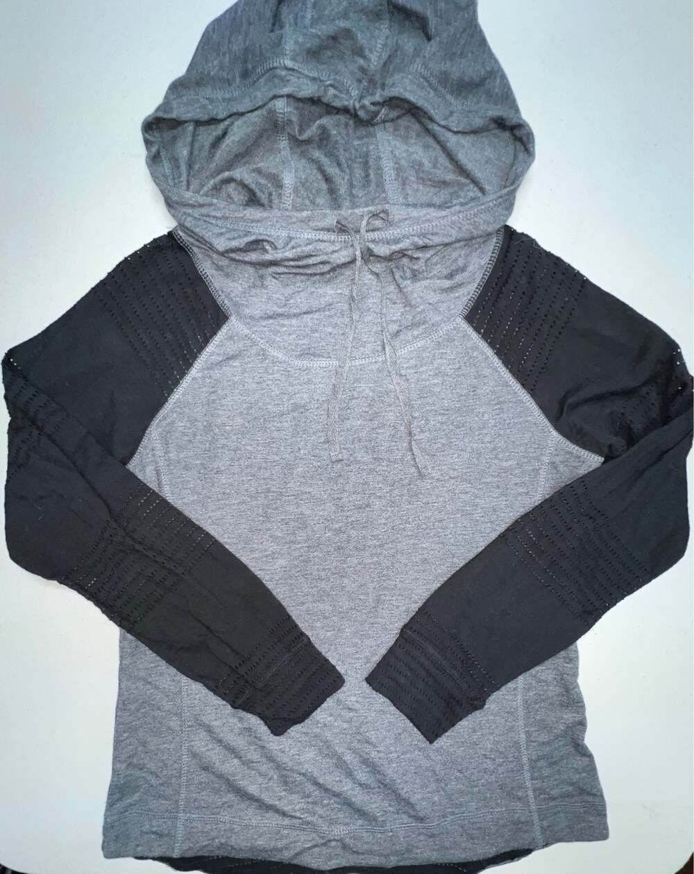 Daisy Fuentes FIT Black and Gray Hoodie Womens M